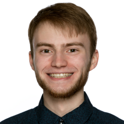 Photo of assistant lighting designer Nathaniel White with Arizona Opera