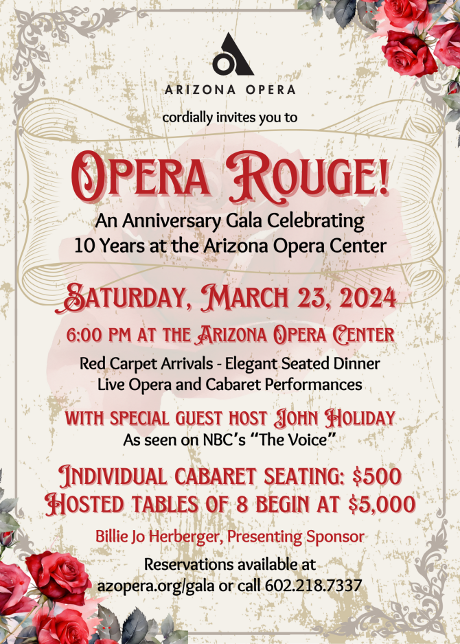Opera Rouge! An Anniversary Gala Celebrating 10 Years at the Opera Center