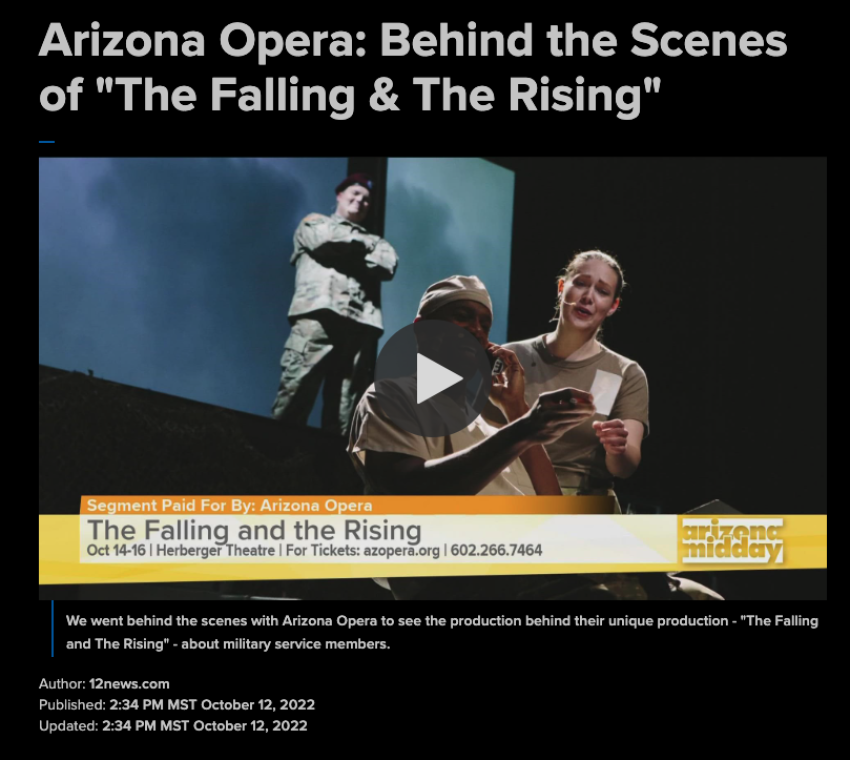 Arizona Opera: Behind the Scenes of "The Falling & The Rising"