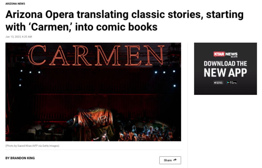Arizona Opera translating classic stories, starting with ‘Carmen,’ into comic books