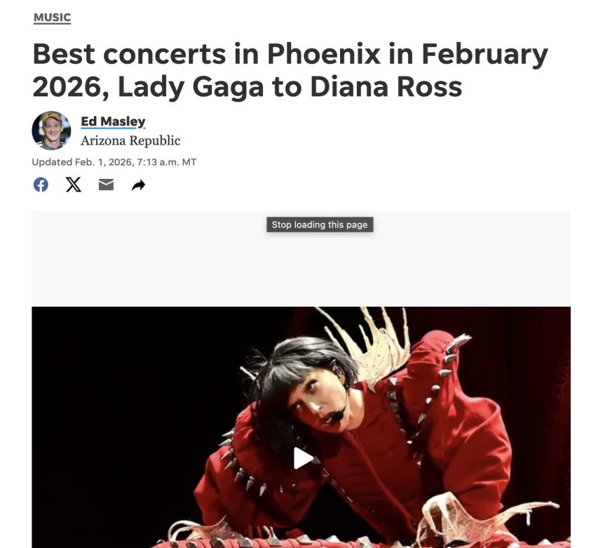 Best concerts in Phoenix in February 2026, Lady Gaga to Diana Ross