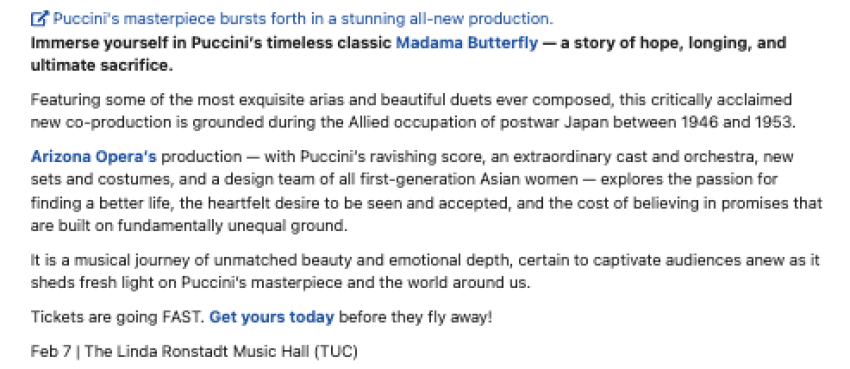 Puccini's masterpiece bursts forth in a stunning all-new production.