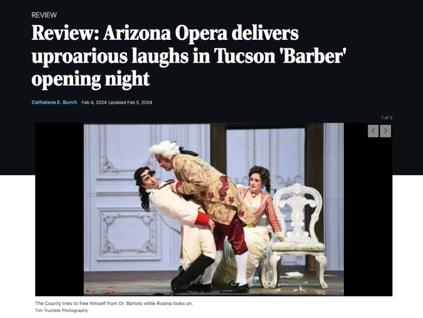Review: Arizona Opera delivers uproarious laughs in Tucson 'Barber' opening night