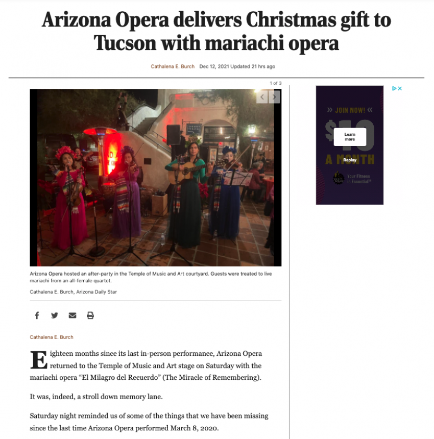 Arizona Opera delivers Christmas gift to Tucson with mariachi opera