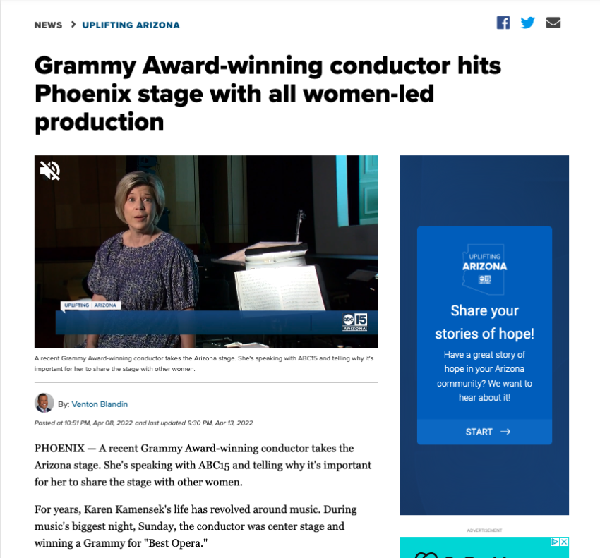 Grammy Award-winning conductor hits Phoenix stage with all women-led production