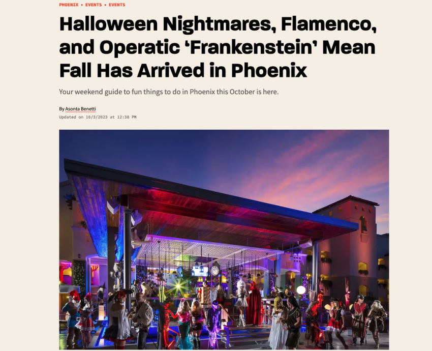 Halloween Nightmares, Flamenco, and Operatic ‘Frankenstein’ Mean Fall Has Arrived in Phoenix