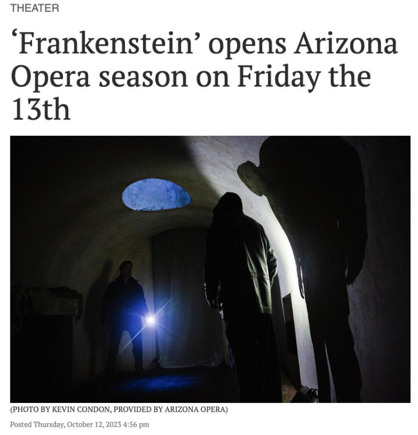 ‘Frankenstein’ opens Arizona Opera season on Friday the 13th