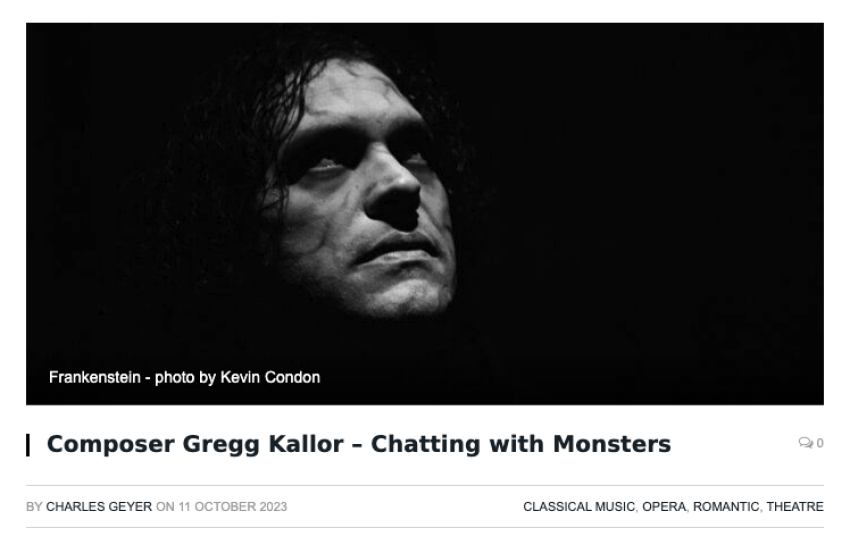Composer Gregg Kallor – Chatting with Monsters