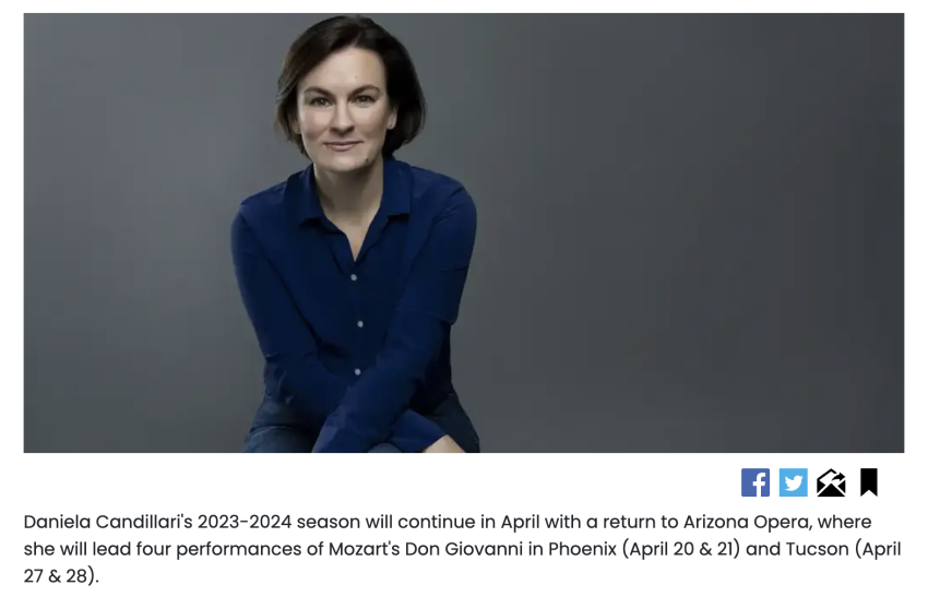 Daniela Candillari to Lead Arizona Opera's DON GIOVANNI