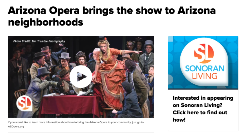 Arizona Opera brings the show to Arizona neighborhoods