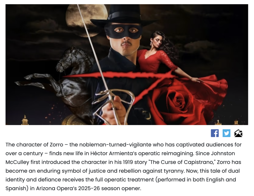 Review: ZORRO at Arizona Opera