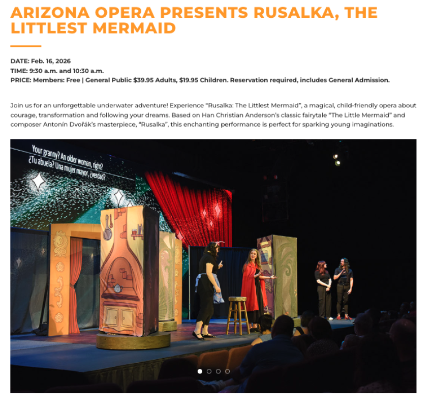 Arizona Opera Presents Rusalka, the Littlest Mermaid